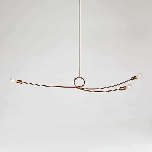 Подвесной светильник Crate and Barrel Paula Brass Sculptural Pendant Light Crate and Barrel