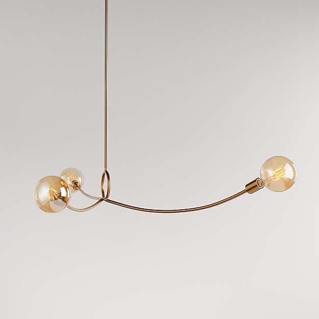 Подвесной светильник Crate and Barrel Paula Brass Sculptural Pendant Light Crate and Barrel