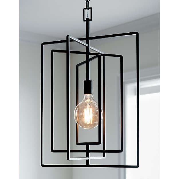 Подвесной светильник Crate and Barrel Pivot Black Caged Pendant Light Crate and Barrel