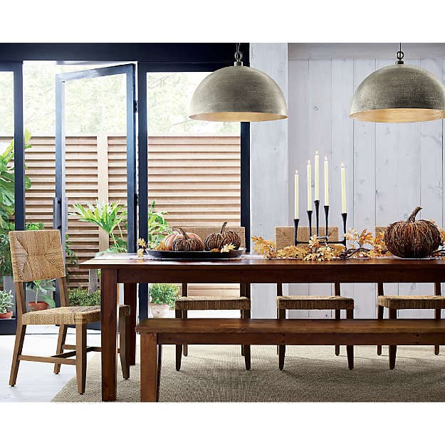 Подвесной светильник Crate and Barrel Rodan Hammered Metal Dome Pendant Light Crate and Barrel