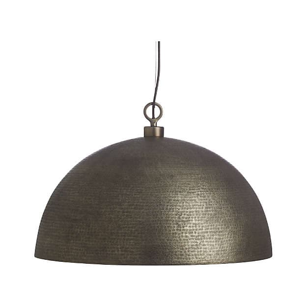 Подвесной светильник Crate and Barrel Rodan Hammered Metal Dome Pendant Light Crate and Barrel