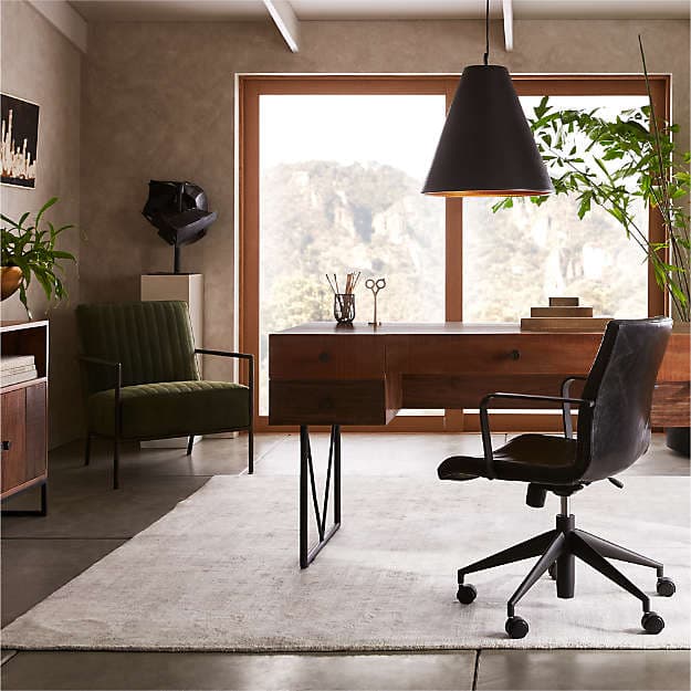 Подвесной светильник Crate and Barrel Rodan Hammered Metal Cone Pendant Crate and Barrel