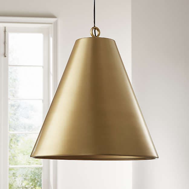 Подвесной светильник Crate and Barrel Rodan Hammered Metal Cone Pendant Crate and Barrel