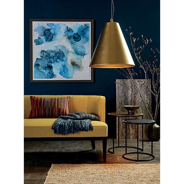 Подвесной светильник Crate and Barrel Rodan Hammered Metal Cone Pendant Crate and Barrel