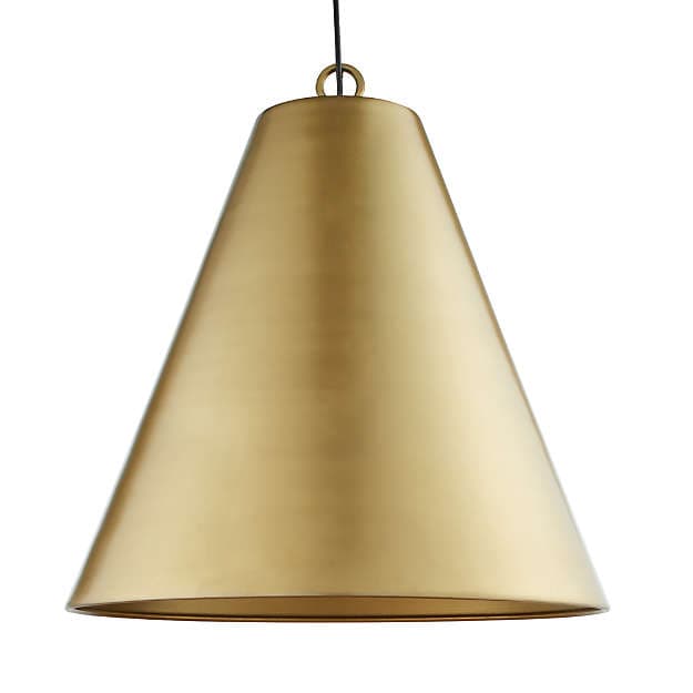Подвесной светильник Crate and Barrel Rodan Hammered Metal Cone Pendant Crate and Barrel
