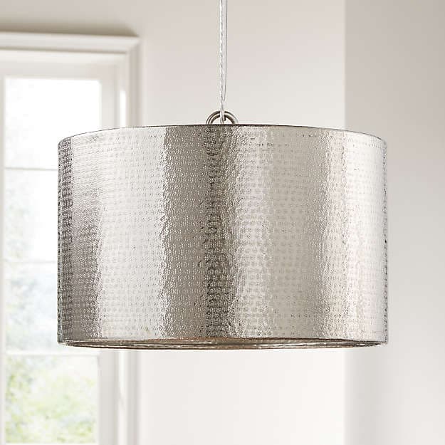 Подвесной светильник Crate and Barrel Rodan Hammered Metal Drum Pendant Crate and Barrel