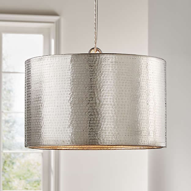 Подвесной светильник Crate and Barrel Rodan Hammered Metal Drum Pendant Crate and Barrel
