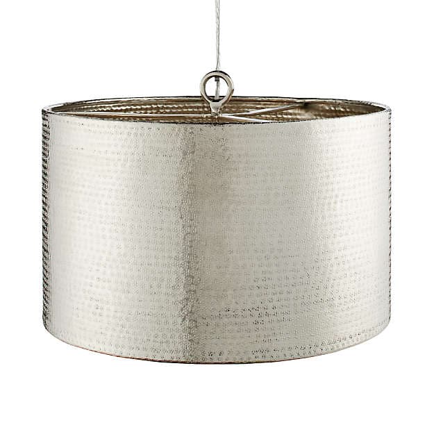 Подвесной светильник Crate and Barrel Rodan Hammered Metal Drum Pendant Crate and Barrel