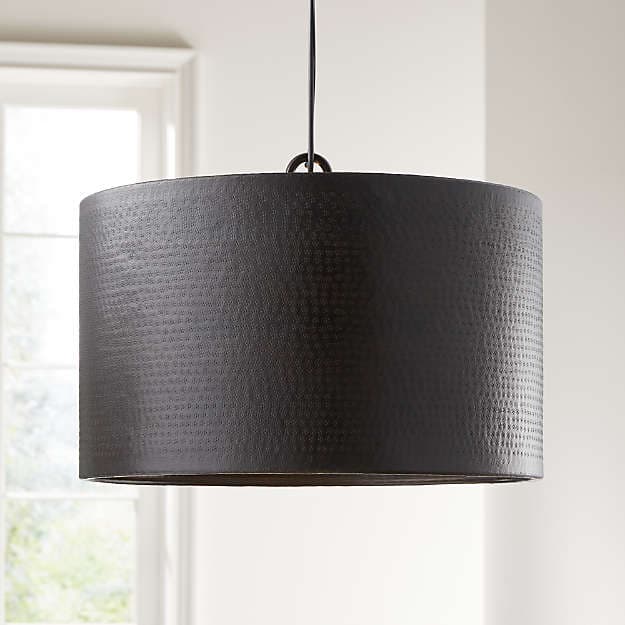 Подвесной светильник Crate and Barrel Rodan Hammered Metal Drum Pendant Crate and Barrel
