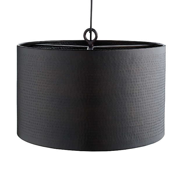 Подвесной светильник Crate and Barrel Rodan Hammered Metal Drum Pendant Crate and Barrel