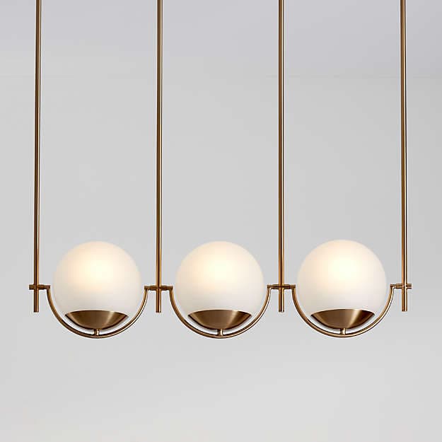 Подвесной светильник Crate and Barrel Rondure Three-Globe Pendant Light