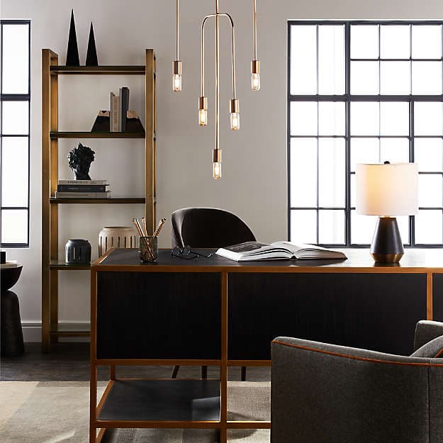 Подвесной светильник Crate and Barrel Salerno 5-Arm Pendant Light — фото 5