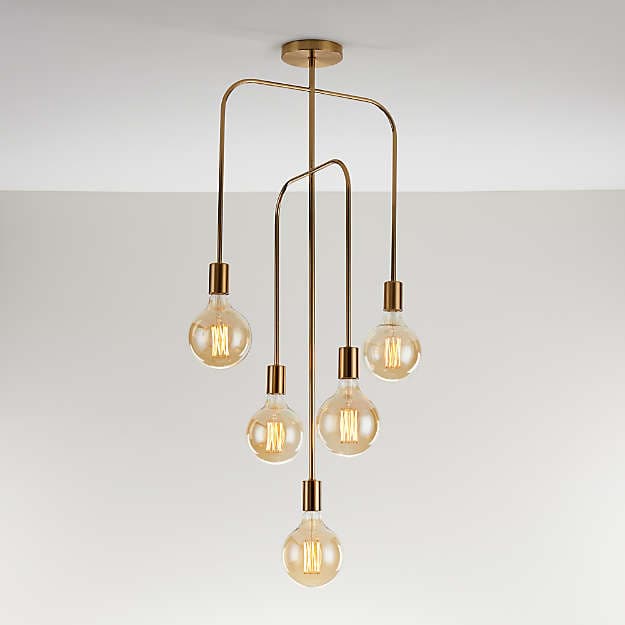 Подвесной светильник Crate and Barrel Salerno 5-Arm Pendant Light — фото 1