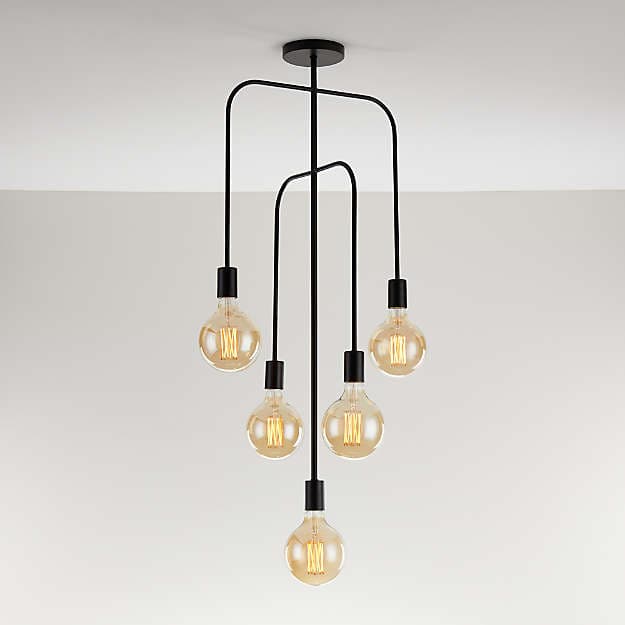 Подвесной светильник Crate and Barrel Salerno 5-Arm Pendant Light — фото 9
