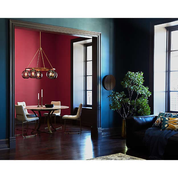 Люстра Crate and Barrel Solitaire Gray Glass and Brass Chandelier Crate and Barrel