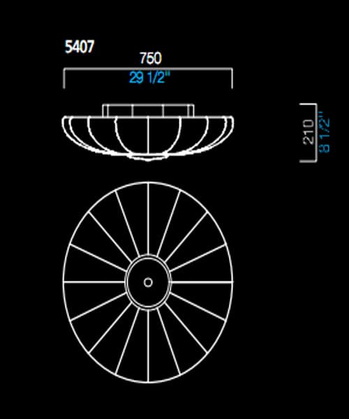 Потолочный светильник Barovier&Toso 5407 Barovier&Toso