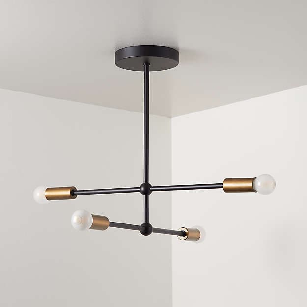 Подвесной светильник Crate and Barrel Sputnik Black Flush Mount Ceiling Light Crate and Barrel