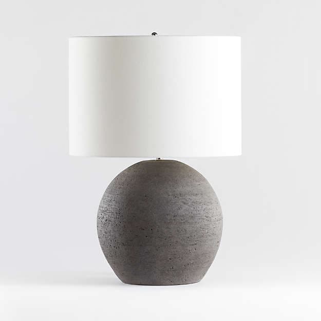 Настольная лампа Crate and Barrel Esphera Grey Round Table Lamp Crate and Barrel