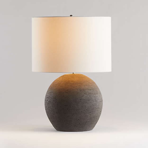 Настольная лампа Crate and Barrel Esphera Grey Round Table Lamp Crate and Barrel
