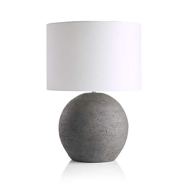 Настольная лампа Crate and Barrel Esphera Grey Round Table Lamp Crate and Barrel