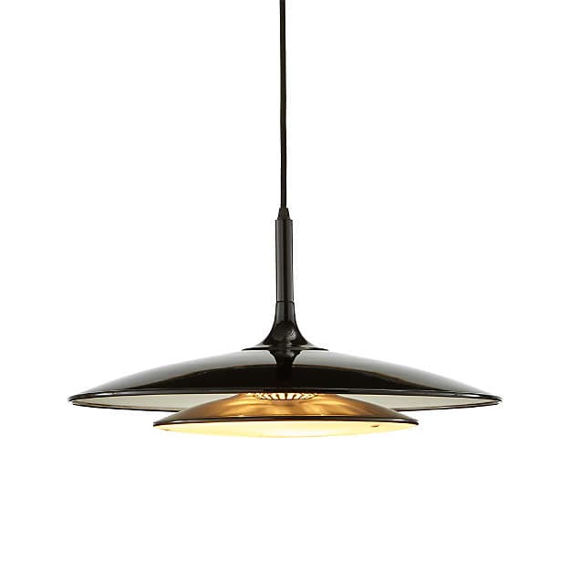 Подвесной светильник Crate and Barrel Gage Black Metal Pendant Lamp Crate and Barrel