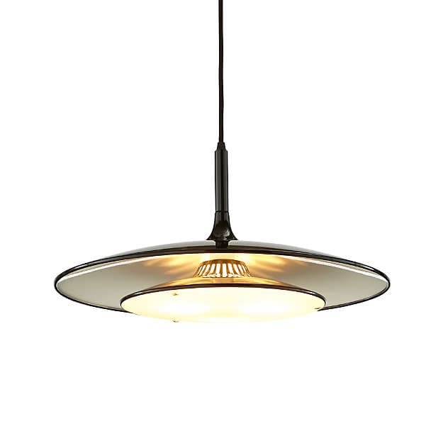 Подвесной светильник Crate and Barrel Gage Black Metal Pendant Lamp Crate and Barrel
