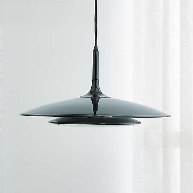 Подвесной светильник Crate and Barrel Gage Black Metal Pendant Lamp Crate and Barrel