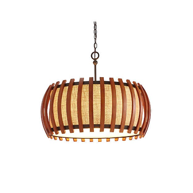 Подвесной светильник Crate and Barrel Kennedy Wood Drum Pendant Light Crate and Barrel
