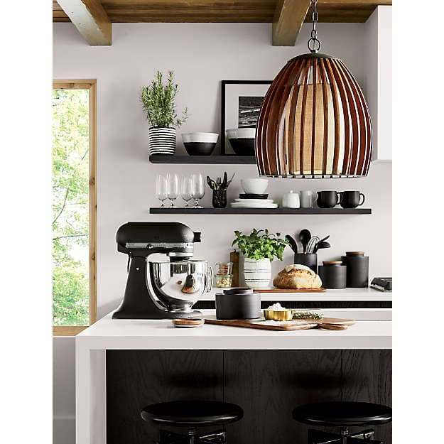 Подвесной светильник Crate and Barrel Kennedy Wood Pendant Light Crate and Barrel