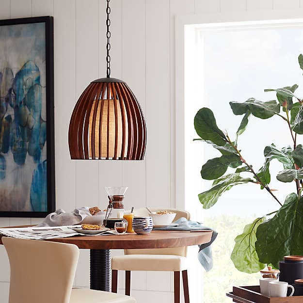 Подвесной светильник Crate and Barrel Kennedy Wood Pendant Light Crate and Barrel