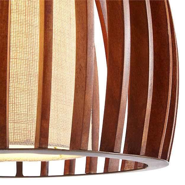 Подвесной светильник Crate and Barrel Kennedy Wood Pendant Light Crate and Barrel