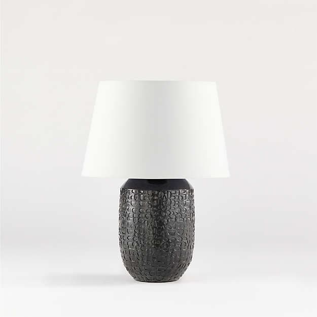 Настольная лампа Crate and Barrel Matilde Table Lamp with White Taper Shade Crate and Barrel