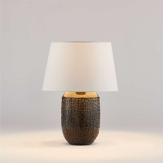 Настольная лампа Crate and Barrel Matilde Table Lamp with White Taper Shade Crate and Barrel