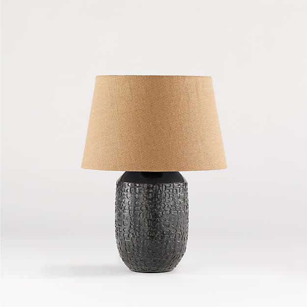 Настольная лампа Crate and Barrel Matilde Table Lamp with White Taper Shade Crate and Barrel
