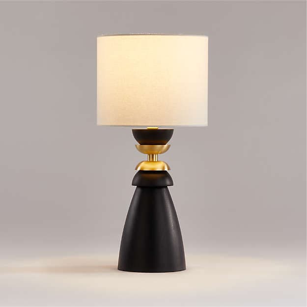 Настольная лампа Crate and Barrel Olsted Wood and Metal Table Lamp Crate and Barrel