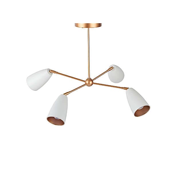 Подвесной светильник Crate and Barrel Spotlight White and Gold Pendant Crate and Barrel