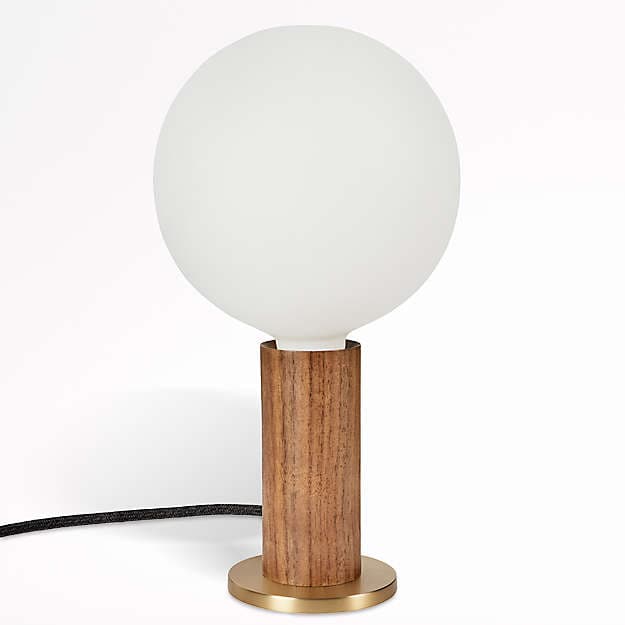 Настольная лампа Crate and Barrel Tala Walnut Table Lamp with Sphere IV Bulb Crate and Barrel