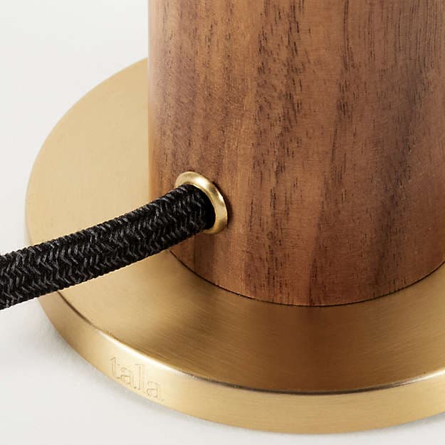 Настольная лампа Crate and Barrel Tala Walnut Table Lamp with Sphere IV Bulb Crate and Barrel