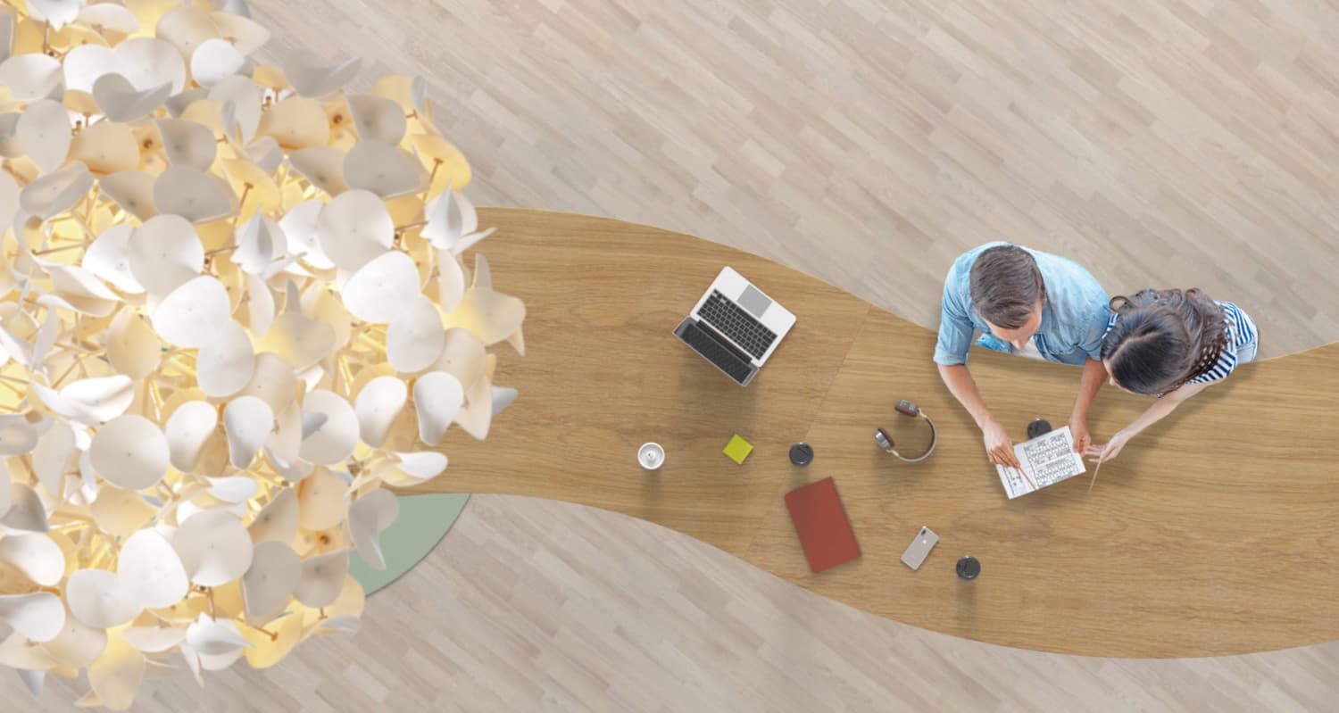 Напольный светильник Green Furniture Concept Leaf Lamp Metal Tree M w Table Green Furniture Concept