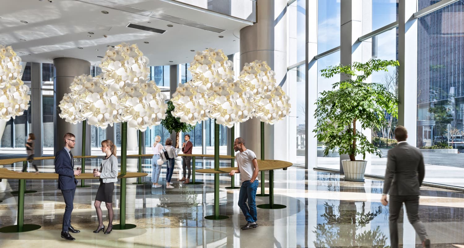 Напольный светильник Green Furniture Concept Leaf Lamp Metal Tree M w Table Green Furniture Concept