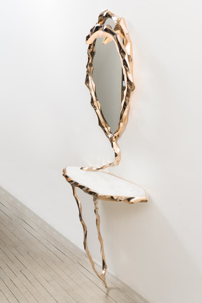 Консоль с зеркалом Markus Haase Bronze and Marble Console with Bronze Mirror