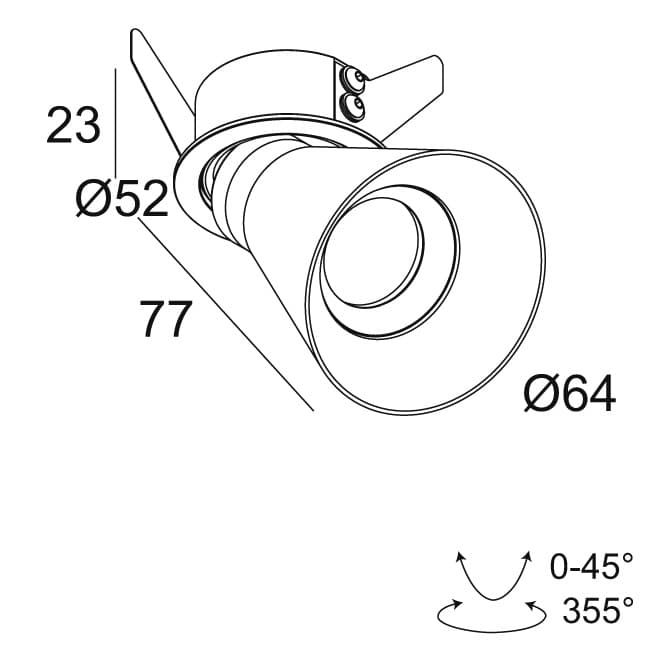 Полу-встраиваемый светильник Delta Light PION 92725 Delta Light