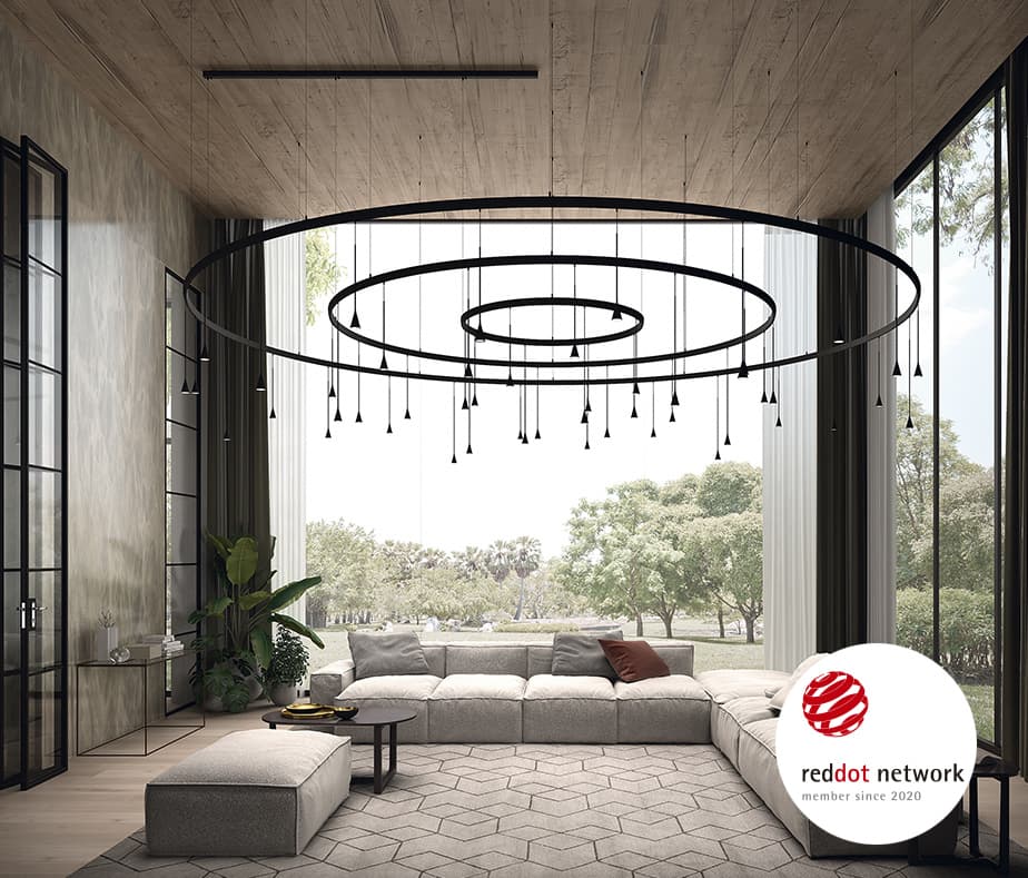 Подвесной светильник BOVER Skybell Circle S/12L/40 — фото 5