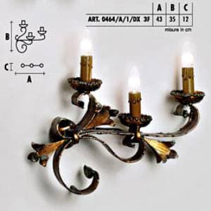 Настенный светильник  Longobard GRANADA 0464/A/1/SX 3F Longobard