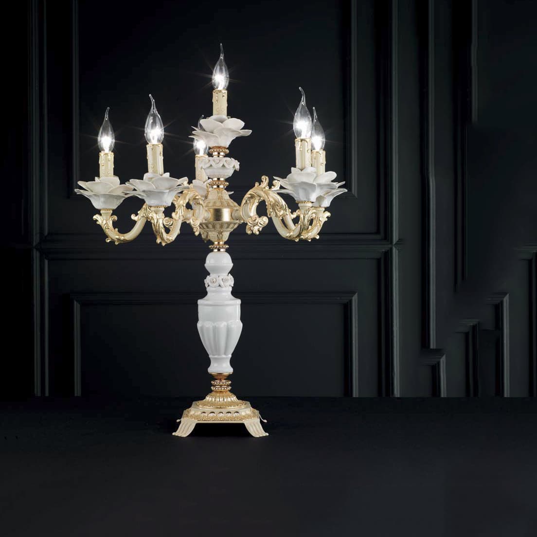 Настольная лампа Ciciriello Lampadari Marica lampada 5+1 luci Ciciriello Lampadari