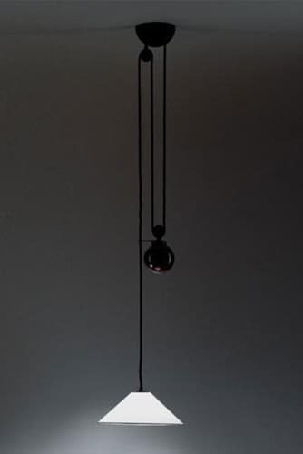 Подвесной светильник Artemide Aggregato saliscendi Ø380 cono opalino