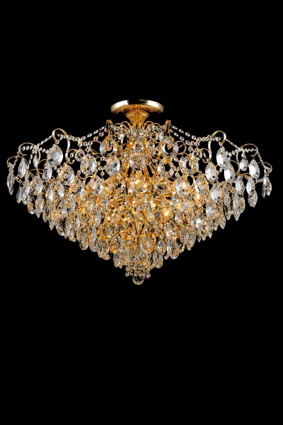 Потолочный светильник Crystal Lux CONTESSA PL12 GOLD Crystal Lux