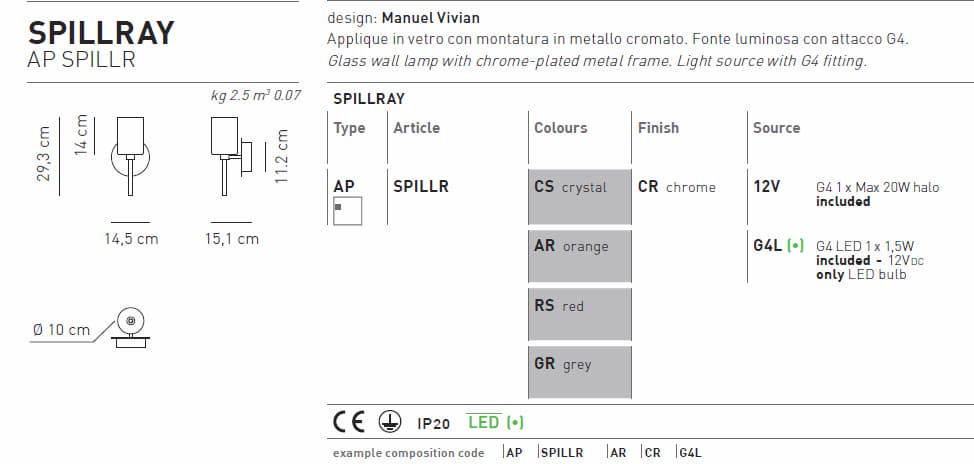Axo Light SPILLRAY AP SPILLR Axo light