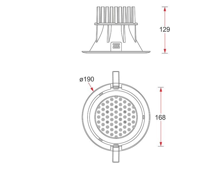 Встраиваемый металлогалогенный светильник Vivo Luce Largo LED 40 G3 Vivo Luce