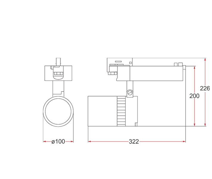 Трековый светодиодный светильник Vivo Luce Risoluto Due LED 30 Vivo Luce